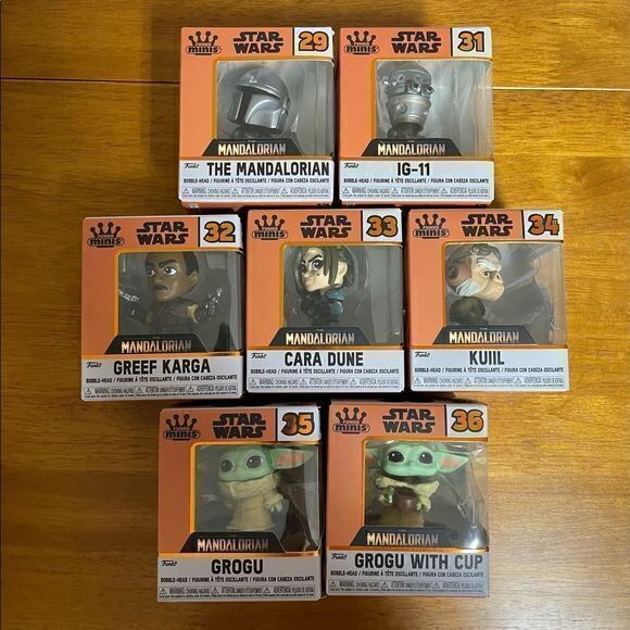 NWT Funko Mini Star Wars The‎ Mandalorian Set of 7 - Picture 1 of 16